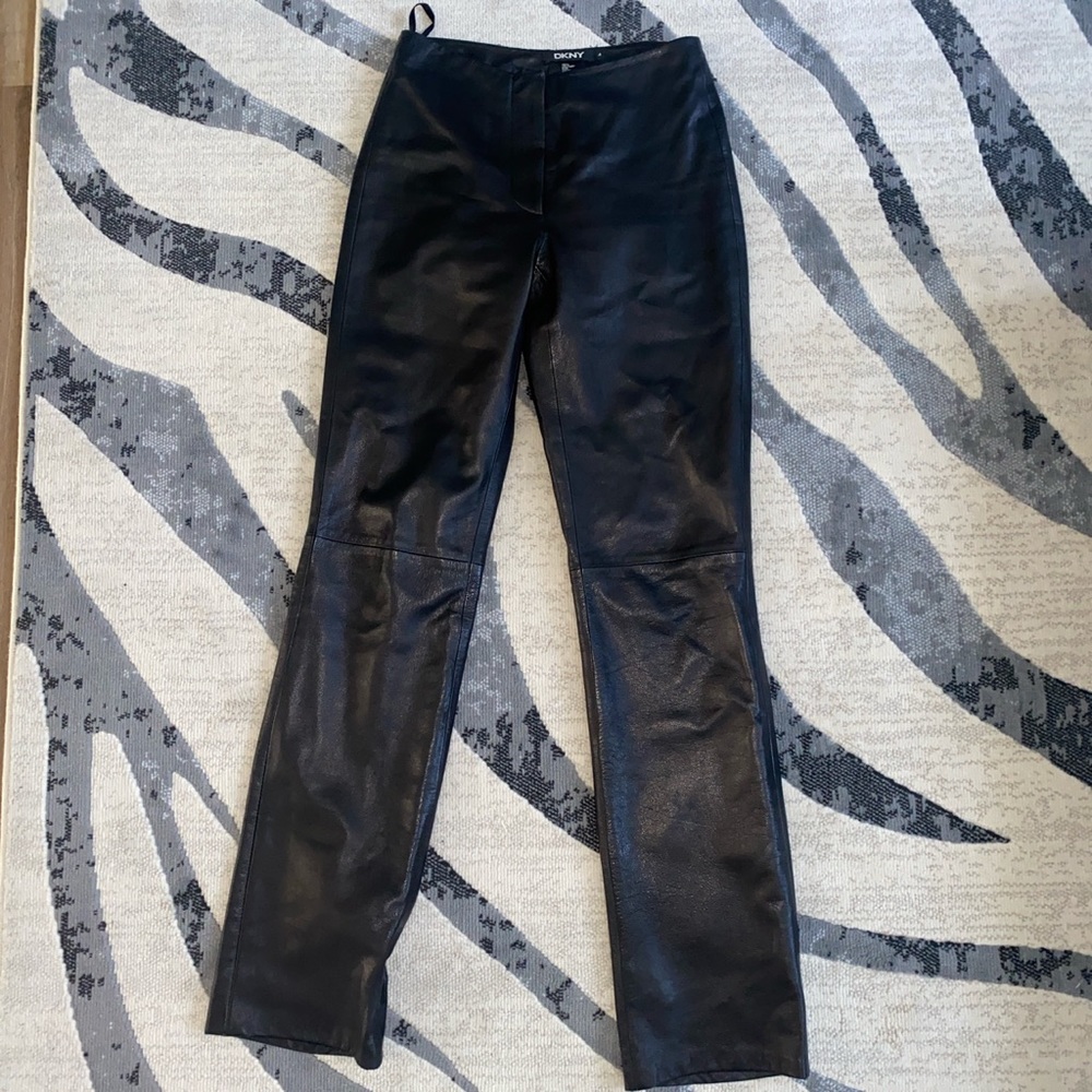 DKNY 100% REAL LEATHER PANTS